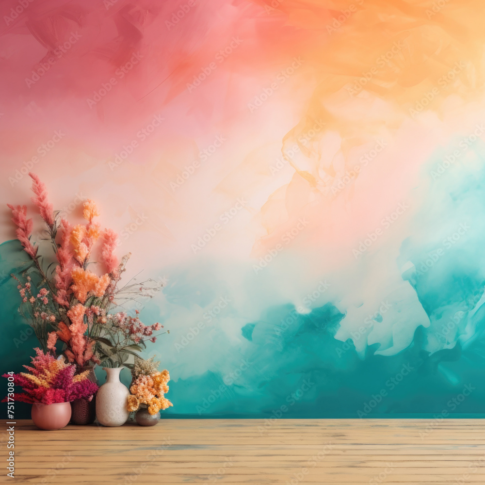 Poster backdrop stock image minimalistic boho style