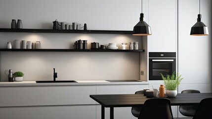 modern apartment kitchen background