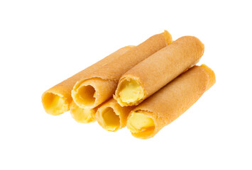 waffle roll with lemon cream