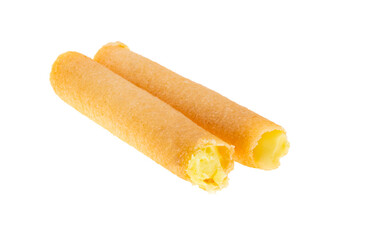 waffle roll with lemon cream