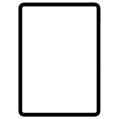 Front side photo of gray tablet without background. Template for mockup - obrazy, fototapety, plakaty