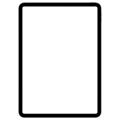 Foto op Canvas Front side photo of gray tablet without background. Template for mockup © CozyDigital