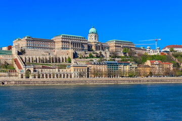 Fototapeta na wymiar View of the Buda Castle in Budapest, Hungary