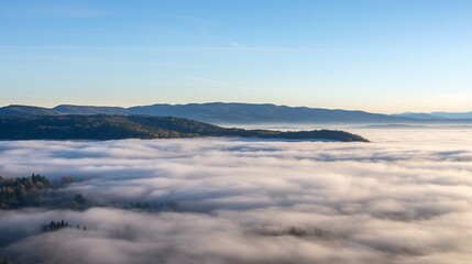 Fototapeta premium Low Fog Billowing from Center