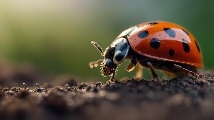 "Digital Insect Makeup: The Hidden Beauty of Ladybugs - Generative AI"