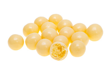 chocolate balls isolated