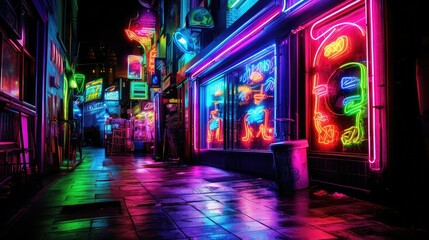 bright show neon background