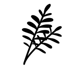 Botanical Leaves Silhouette