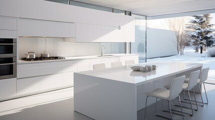Fototapeta na wymiar bright white kitchen background