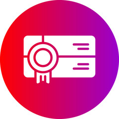 Gift Card Glyph Circle Gradient Icon