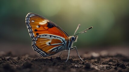"Graceful Butterfly Flight: Macro Photo Capturing Life in Detail" Generative AI