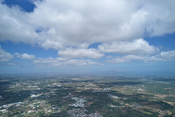 Landscape of Managua town in central america