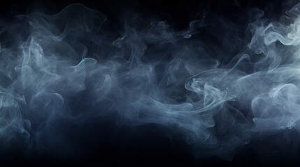 Realistic Smoke Explosion with Empty Center - Dramatic Halloween Background