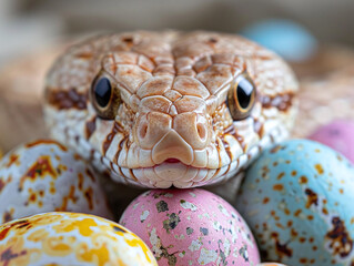 Snake with easter eggs