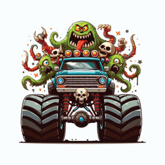 Monster truck cartoon style © Hamza