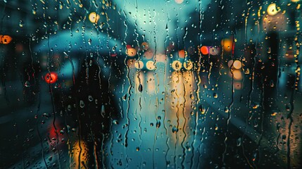 stormy rainy window