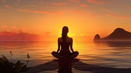 Poster meditation yoga zen background © vectorwin