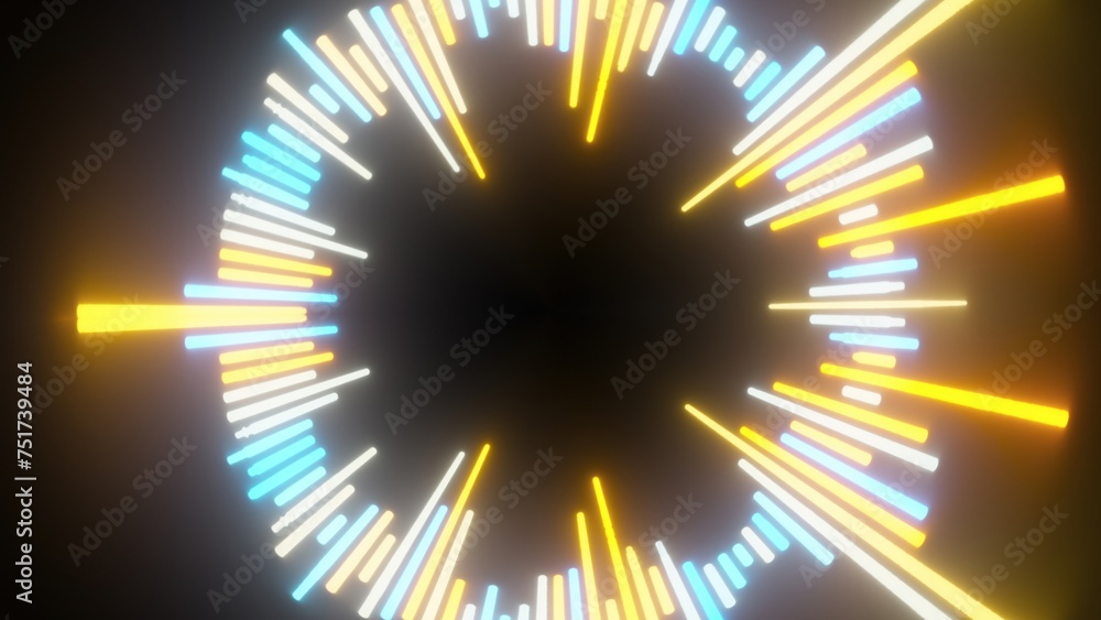 Poster abstract glow equalizer. computer generated 3d render
