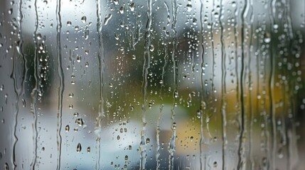 water rain on window