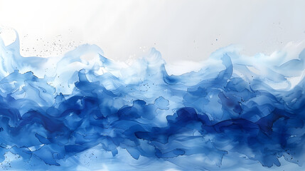 	 beautiful blue abstract watercolor clouds Background. Ai Generated	