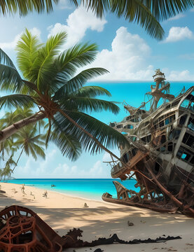 beach, handfl&auml;che, meer, baum, ozean, tropisch, insel, sand, himmel, wasser, paradies, anreisen, urlaub, natur, karibik, palme, sommer, landschaft, kokos, urlaub, k&uuml;ste, sonne, meerlandschaft, resort,