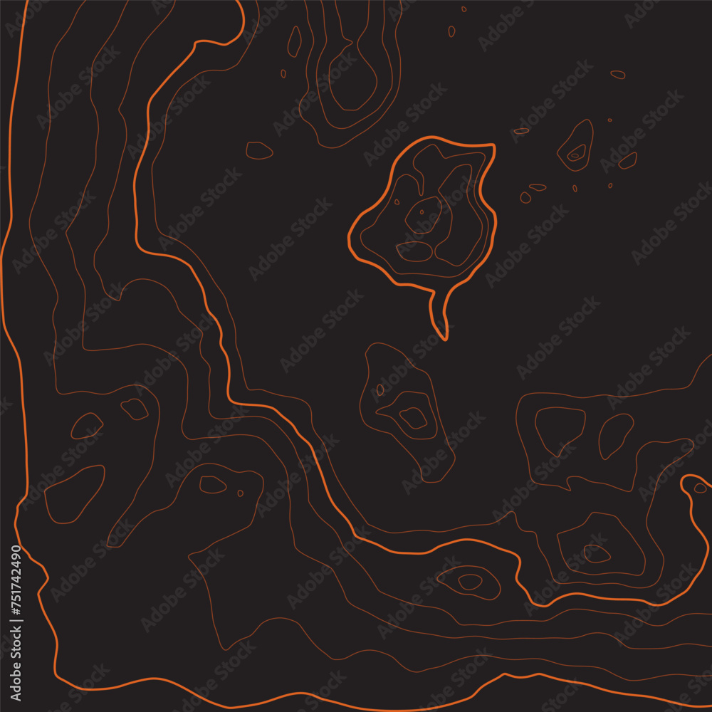 Poster the stylized height of the topographic map contour in lines and contours. the concept of a condition