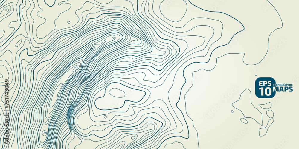 Aufkleber the stylized height of the topographic contour in lines and contours. сoncept of a conditional geogr