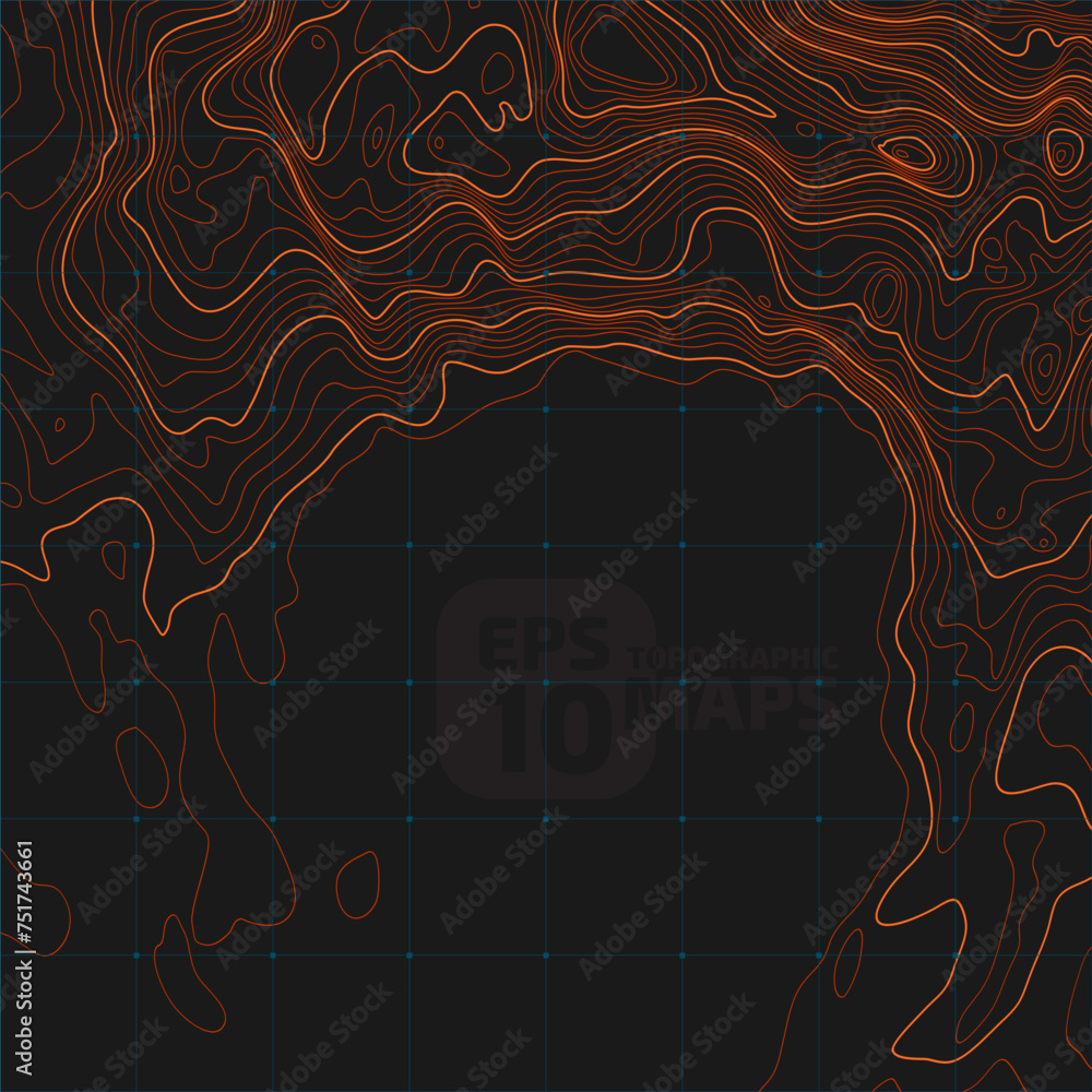 Aufkleber the stylized height of the topographic contour in lines and contours. conditional geography scheme a