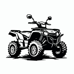 Quad bike in cartoon, doodle style. Image for t-shirt, web, mobile apps and ui. Isolated 2d vector illustration in logo, icon, sketch style, Eps 10. AI Generative