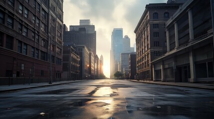 Fototapeta premium vacant empty city background