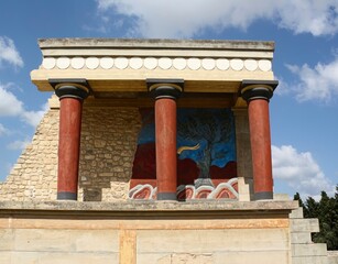 Fototapeta premium The Minoan Palace of Knossos, Knossos, Heraklion, Crete, Greek Islands, Greece, Europe