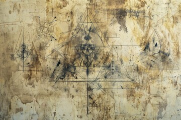 A visual representation of a conspiracy theory's hierarchy portrayed through gritty, edgy artwork, embellished with scratches for a distressed vibe