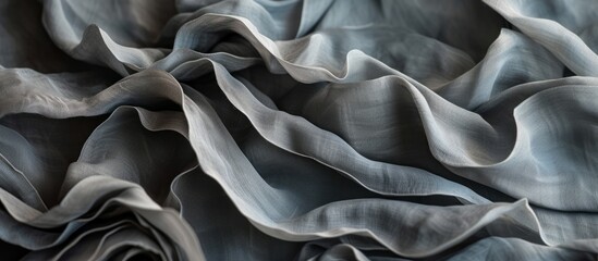 Obraz premium Monochrome textured fabric close up background for design inspiration and concepts