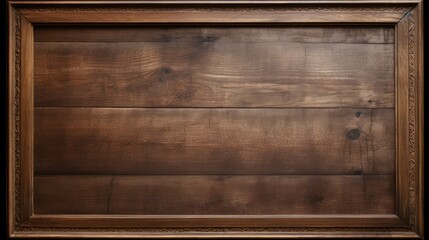 wood frame brown background