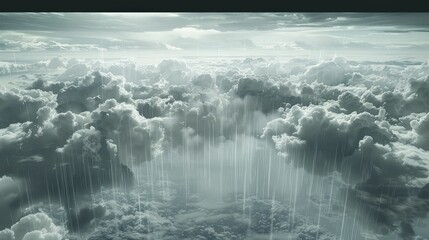 storm cloud and rain - obrazy, fototapety, plakaty