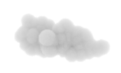 Clouds cutout isolated on transparent background. meteorology atmosphere cloudy. 3d render illustration