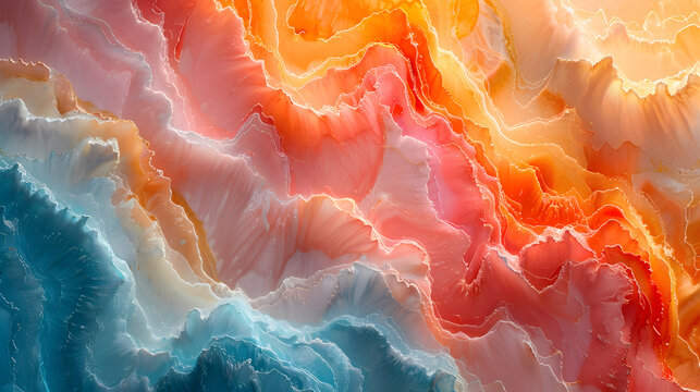 a vibrant abstract using watercolors and salt, showcasing the natural patterns Background. Ai Generated	