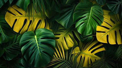 nature jungle leaves background