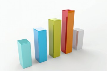colorful set of bar graphs on white background