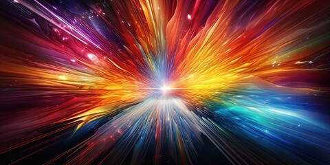 Fototapeta premium Light speed, explosion. colorful.