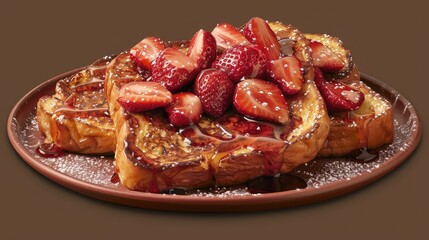 delicious strawberry french toast