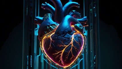 "Digital Pulse Elegance: Unveiling the Beauty of Artificial Intelligence in Heart Designs" Generative AI