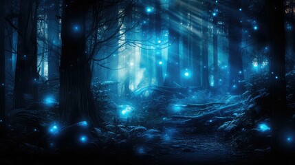 abstract blue blurred lights