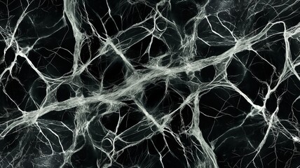 Abstract Neural Network Concept Art with Interconnected Lines on Dark Background for Scientific and Technological Themes