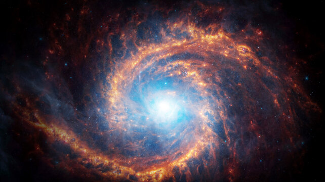 The galaxy against the background of the starry night sky. Galaxy and stars, view from space. Elements of this image furnished by NASA.