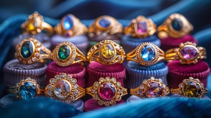 Fototapeta premium Close-Up of a Group of Rings