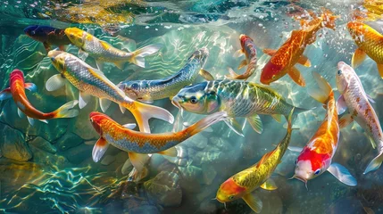 Foto op Canvas fins fish school © vectorwin