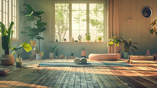 mindfulness yoga flat design