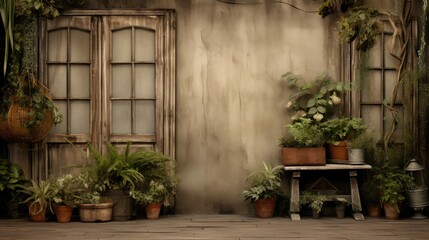 Fototapeta na wymiar botanical plant house background