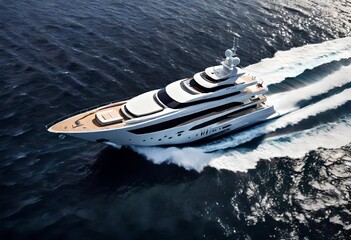 Luxurious ship in ocea 